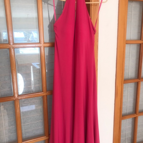 Pink magenta halter dress as new size 4, roomy Ralph Lauren . Lined. - Picture 8 of 8